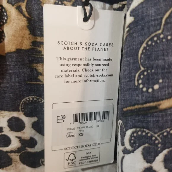 Scotch & Soda Women's Top Lot - Organic Cotton Button Down Up & Turtleneck - XS - Picture 4 of 14